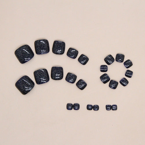 Blue Toe Nails Set- F106