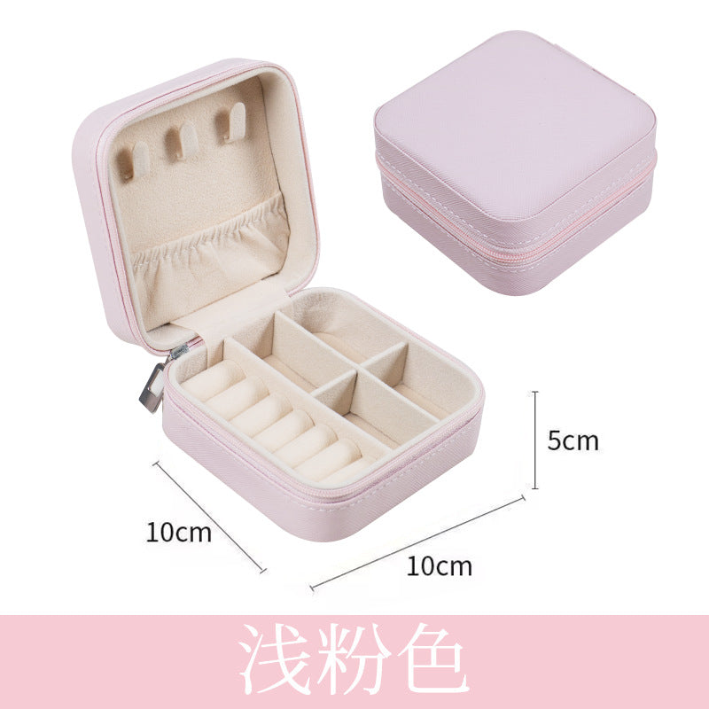 [Clearance] Leather Zipper Jewellery Organiser Portable box