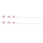 White Butterfly Toe Nails Set F088