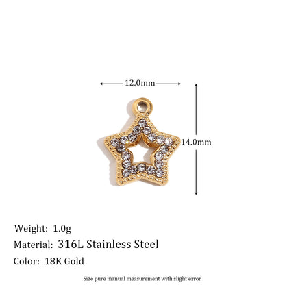 18k Gold Plated Micro-Inlaid Pendants