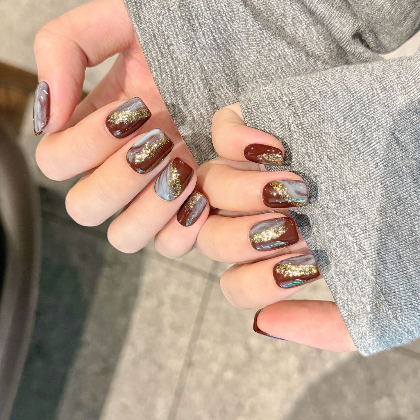 Purely Handmade 10 PCs Nail Set- HM089