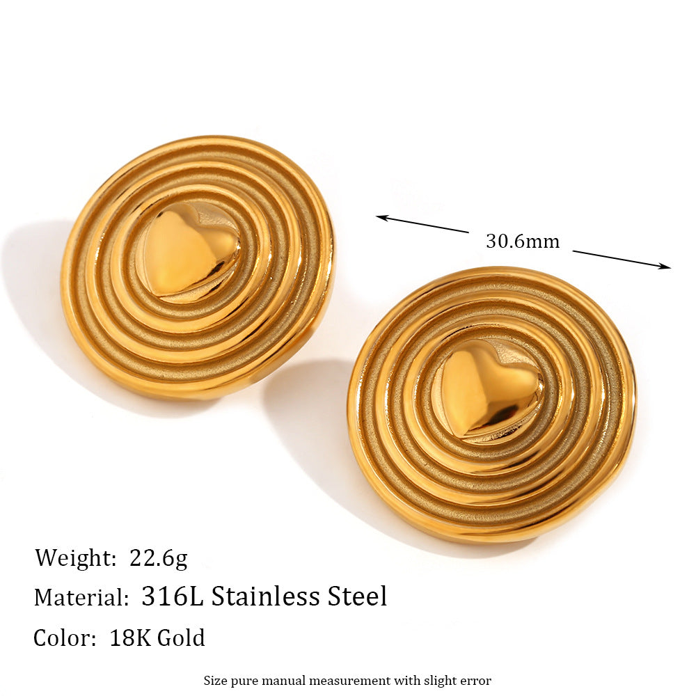 Whirlwind Strips Earrings- 18k Gold Plated