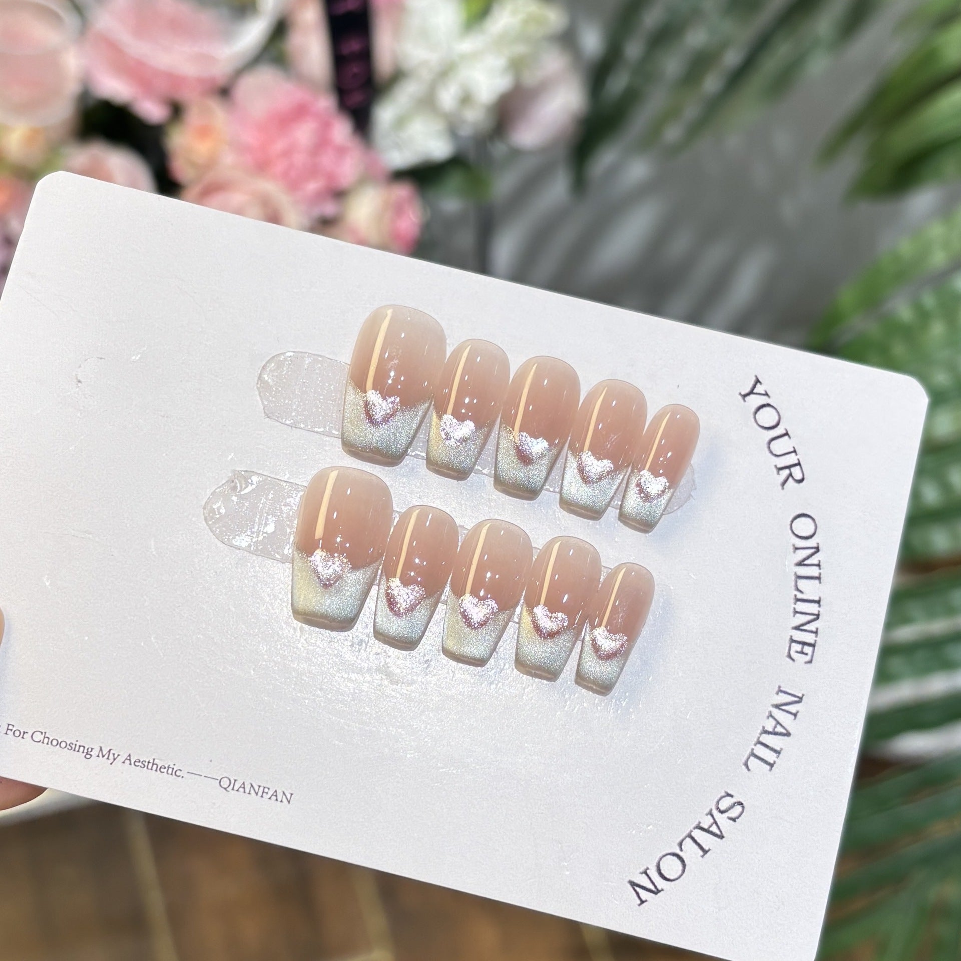 Handmade 10 PCs Nail Set- HM52