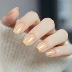 Beige Nude Solid Press-On Nails Set CF020