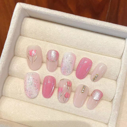 Purely Handmade 10 PCs Nail Set- HM1637