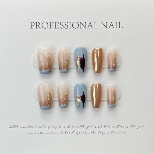Purely Handmade 10 PCs Nail Set- HM476