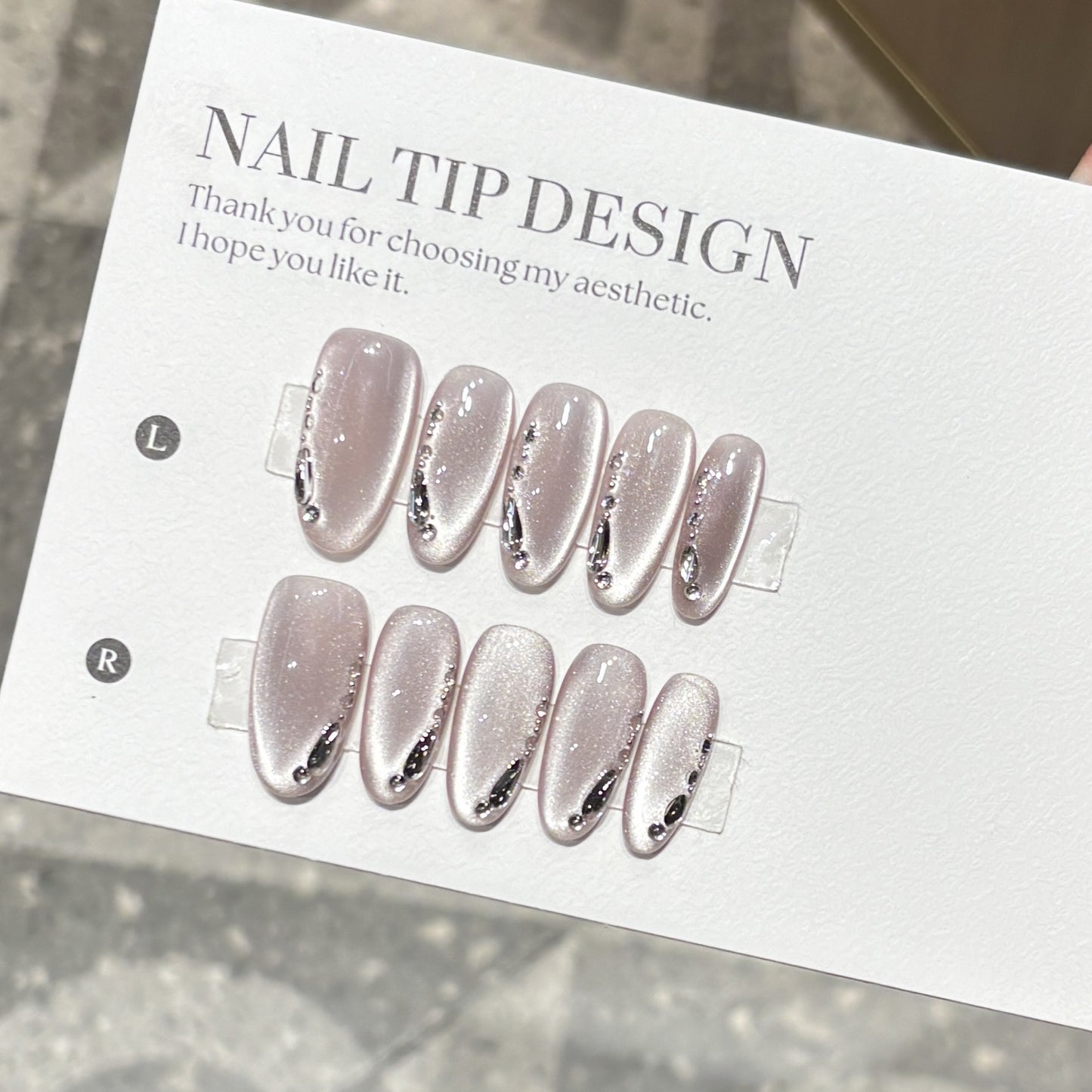 Purely Handmade 10 PCs Nail Set- HM032