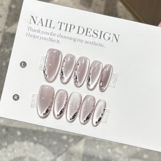 Purely Handmade 10 PCs Nail Set- HM032