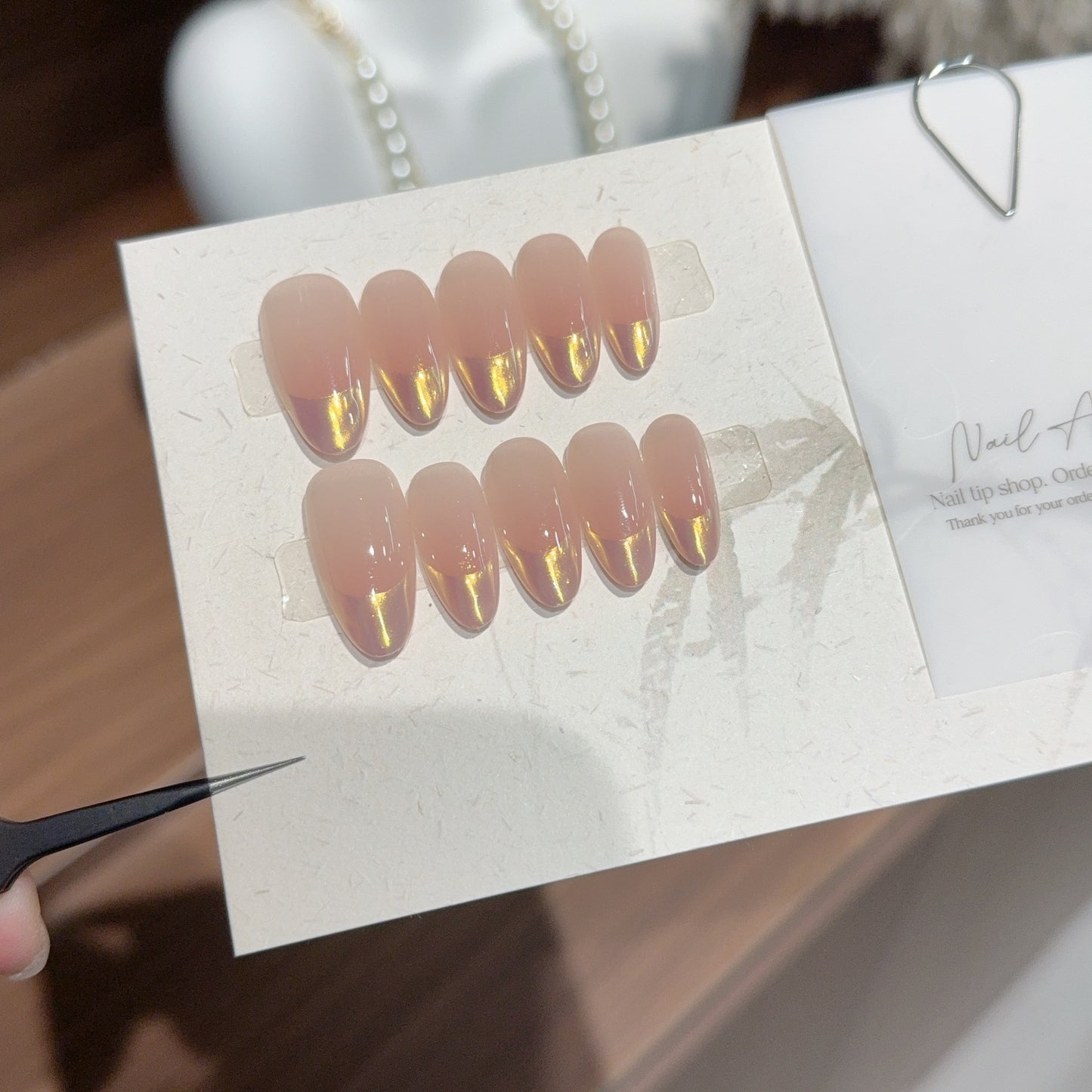 Handmade 10 PCs Nail Set- LF482