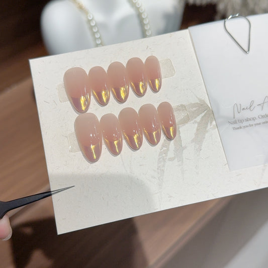 Handmade 10 PCs Nail Set- LF482