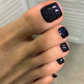 Blue Toe Nails Set- F106