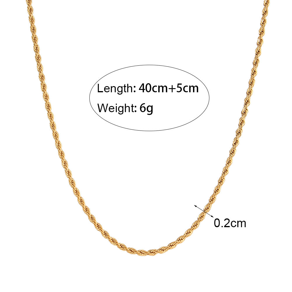18K Gold Plated Twisted Chain
