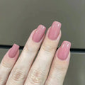 Pink Solid Square Press-On Nails Set CF027