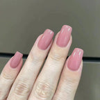 Pink Solid Square Press-On Nails Set CF027
