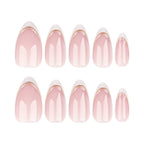 3D French Manicure Press-On Nails Set JP3444