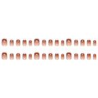 French Manicure Short Press-On Nails Set R882