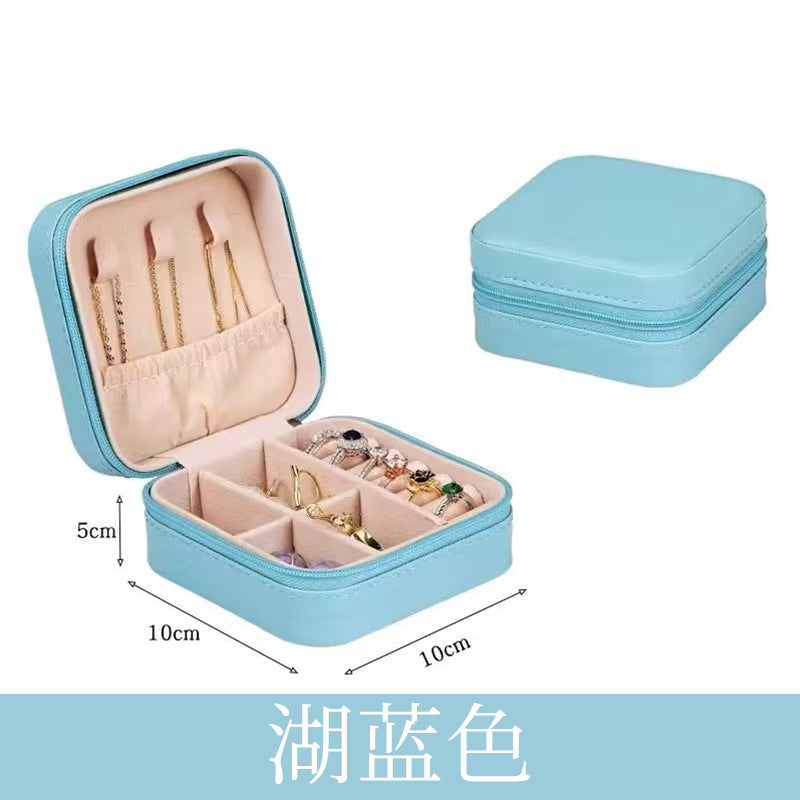 [Clearance] Leather Zipper Jewellery Organiser Portable box