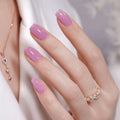 Pink Solid Press-On Nails Set CF021