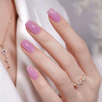 Pink Solid Press-On Nails Set CF021