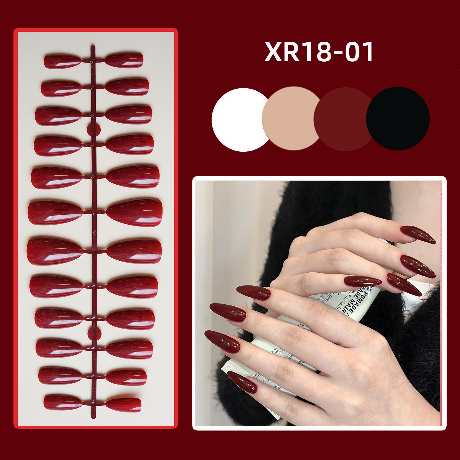[Clearance]- SM01- Wine red- (Without Application Kit)