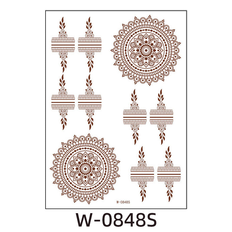 Henna Tattoo Sticker- W-0848S