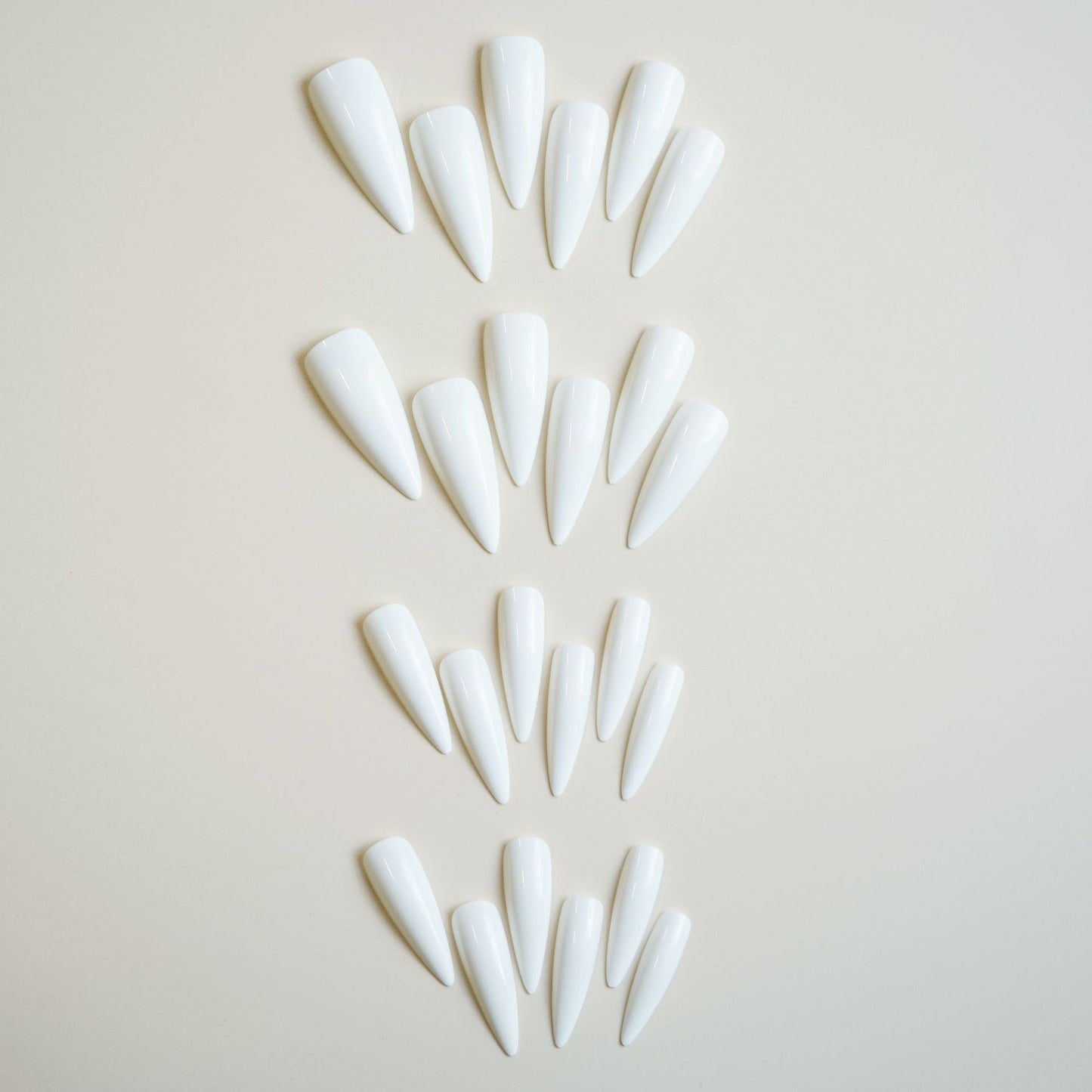 [Clearance]- Long Stiletto White - ST02