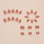 Classic Short Almond Press-On Nails Set W1657