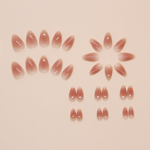 Classic Short Almond Press-On Nails Set W1657