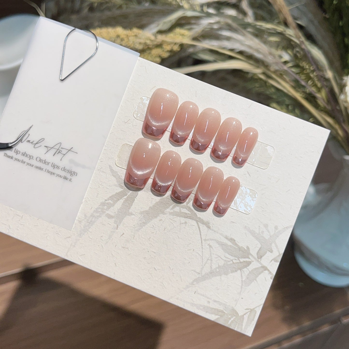 Handmade 10 PCs Nail Set- LF454