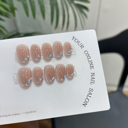 Purely Handmade 10 PCs Nail Set- HM039