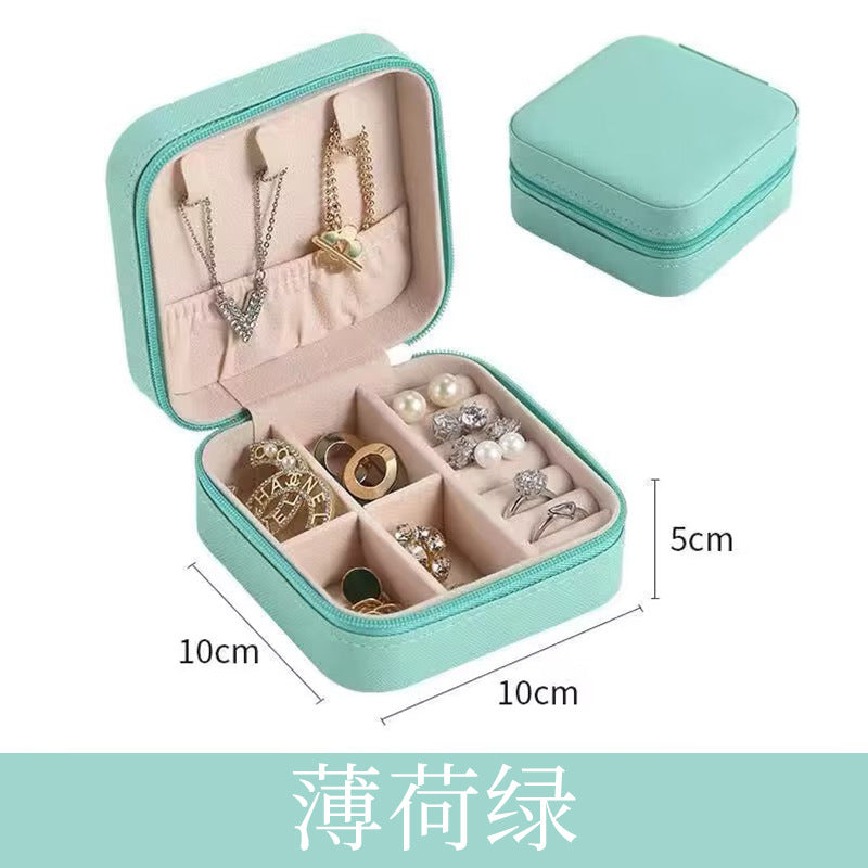 [Clearance] Leather Zipper Jewellery Organiser Portable box