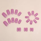 Pink Solid Press-On Nails Set CF021