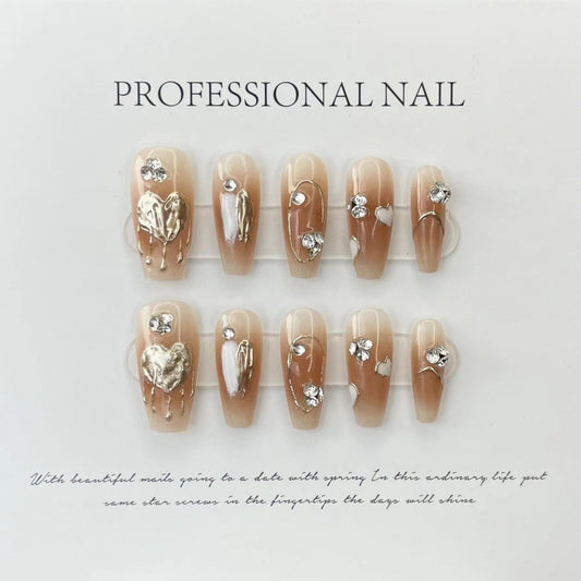 Purely Handmade 10 PCs Nail Set- HM591