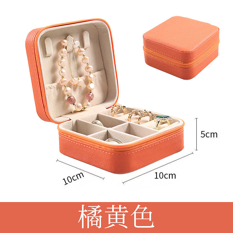 [Clearance] Leather Zipper Jewellery Organiser Portable box