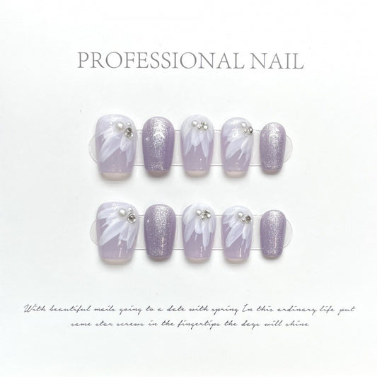 Purely Handmade 10 PCs Nail Set- HM044