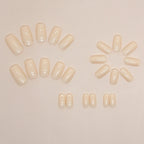 Beige Nude Solid Press-On Nails Set CF020