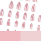 JP3249- Nude Pink Cat Eye Almond Press-On Nails Set