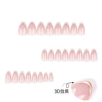 3D French Manicure Press-On Nails Set JP3444