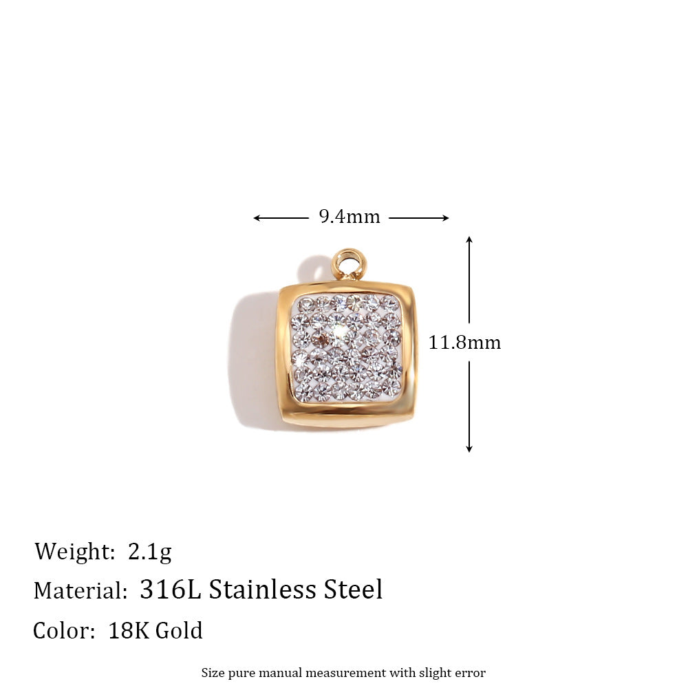 18k Gold Plated Micro-Inlaid Pendants
