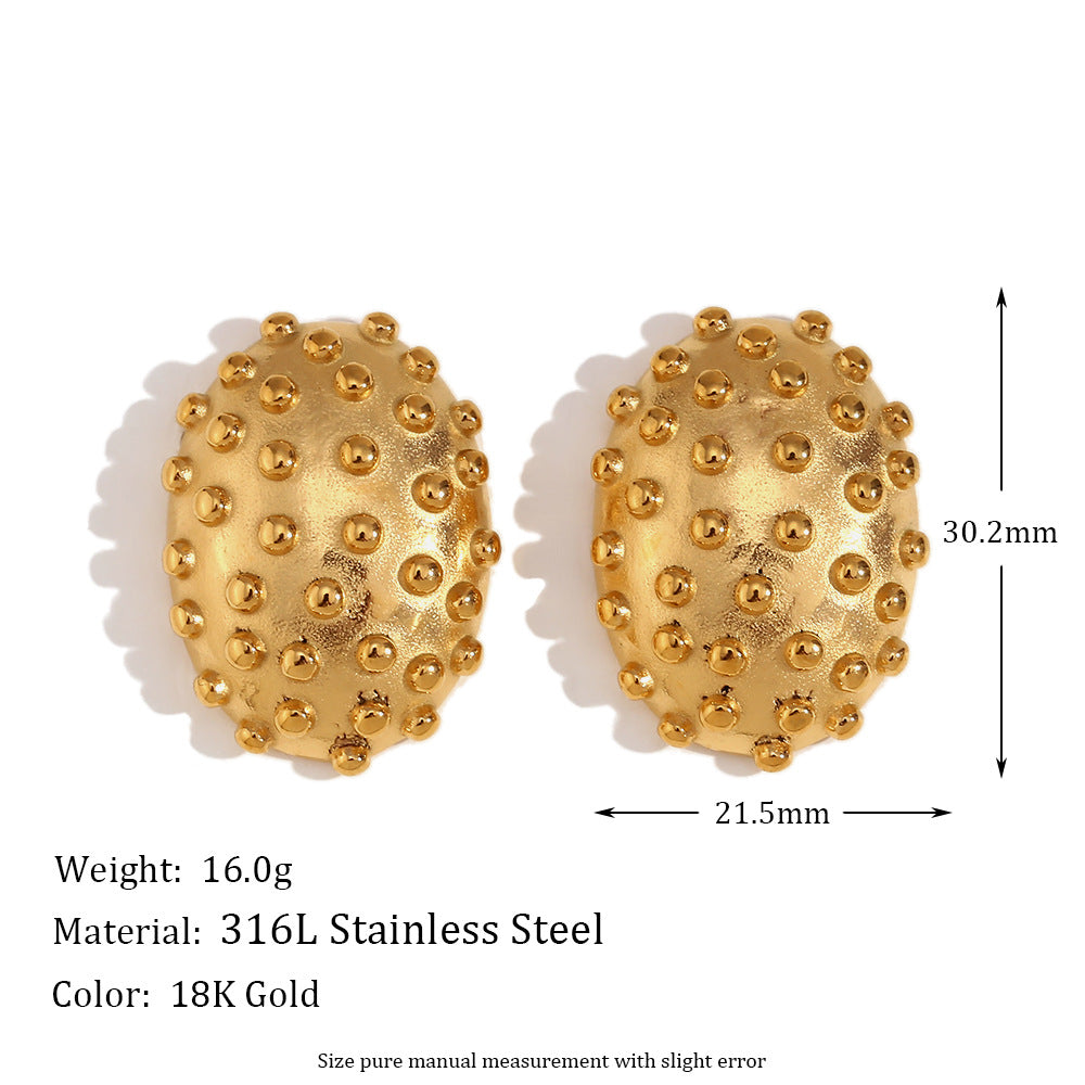 Whirlwind Strips Earrings- 18k Gold Plated
