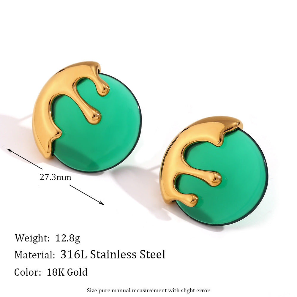 Whirlwind Strips Earrings- 18k Gold Plated