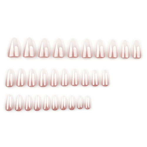 Chrome Ombre Almond Press-On Nails Set JP3495