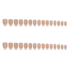 K182- Nude French Short Almond Press-On Nails Set