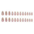 W1900- Pink Cat Eye Almond Press-On Nails Set