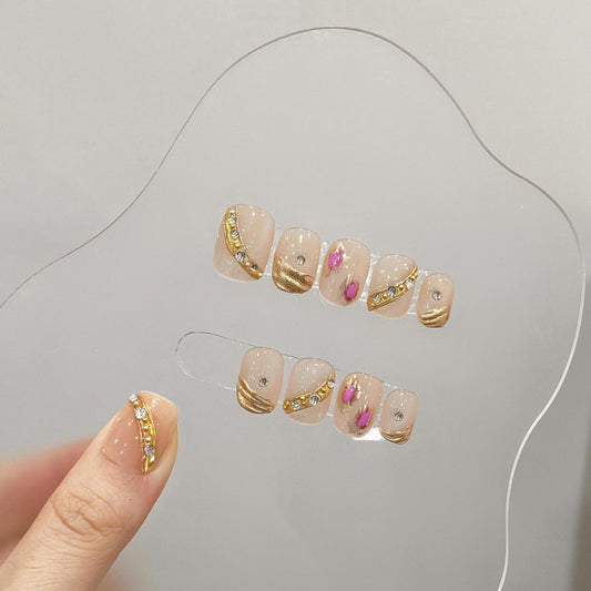 Purely Handmade 10 PCs Nail Set- HM469