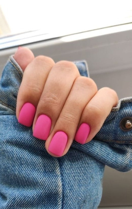 [Clearance]- Matte Short Square- Barbie - SS30
