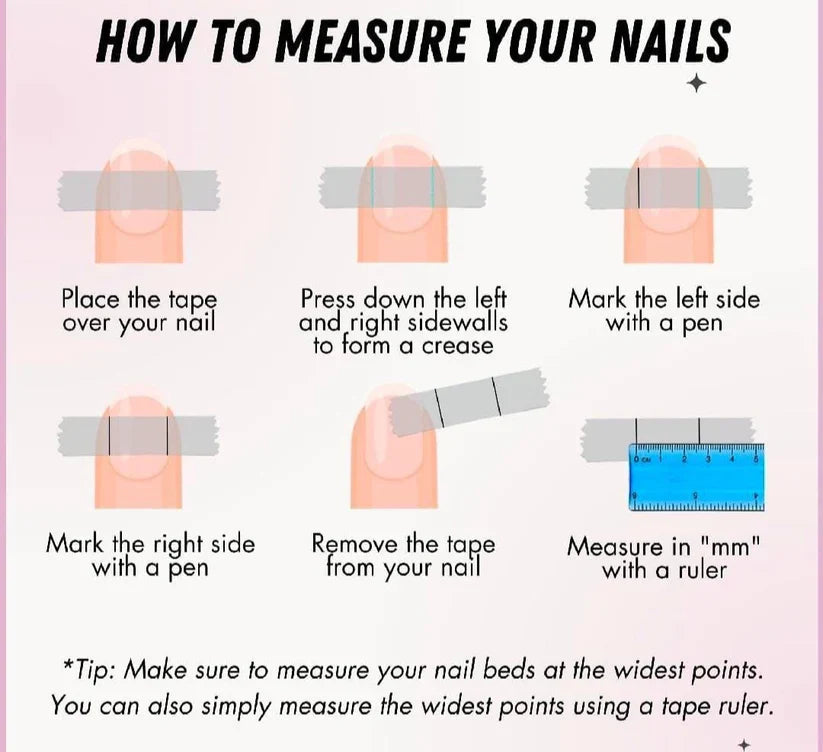 Handmade 10 PCs Nail Set- HM28