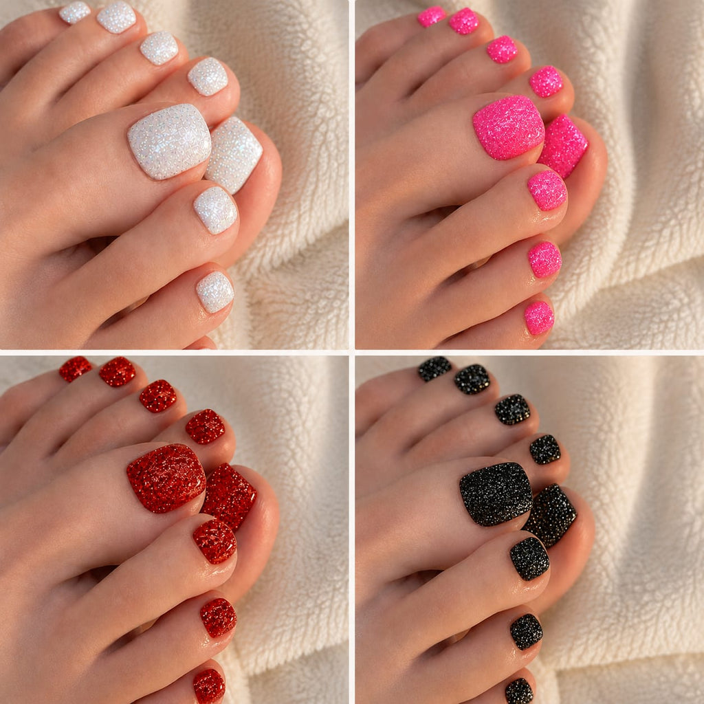[Clearance]- Glitter Toe Nails- (Without Application Kit)