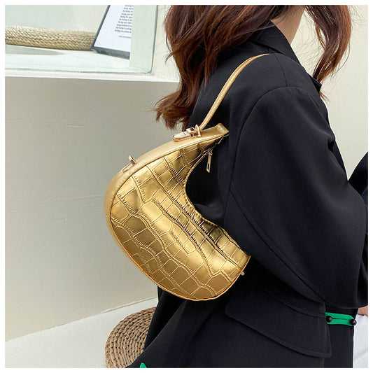 [Clearance] - Korean Style Shoulder Hand Bag- GOLDEN