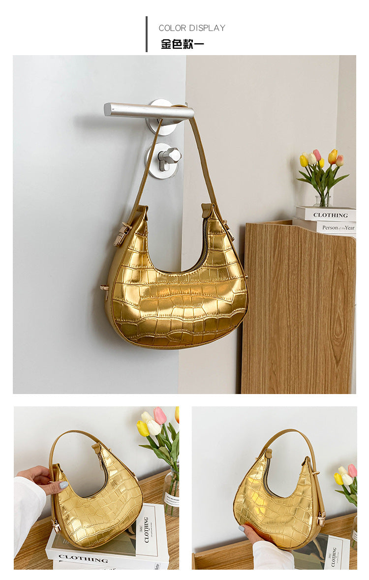 [Clearance] - Korean Style Shoulder Hand Bag- GOLDEN